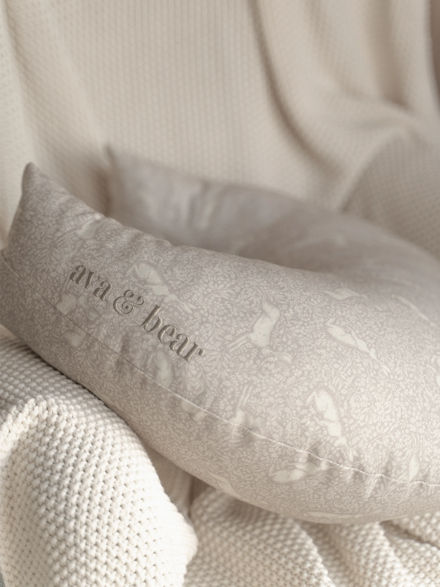 The Meadow Rabbit Crescent Nursing Cushion