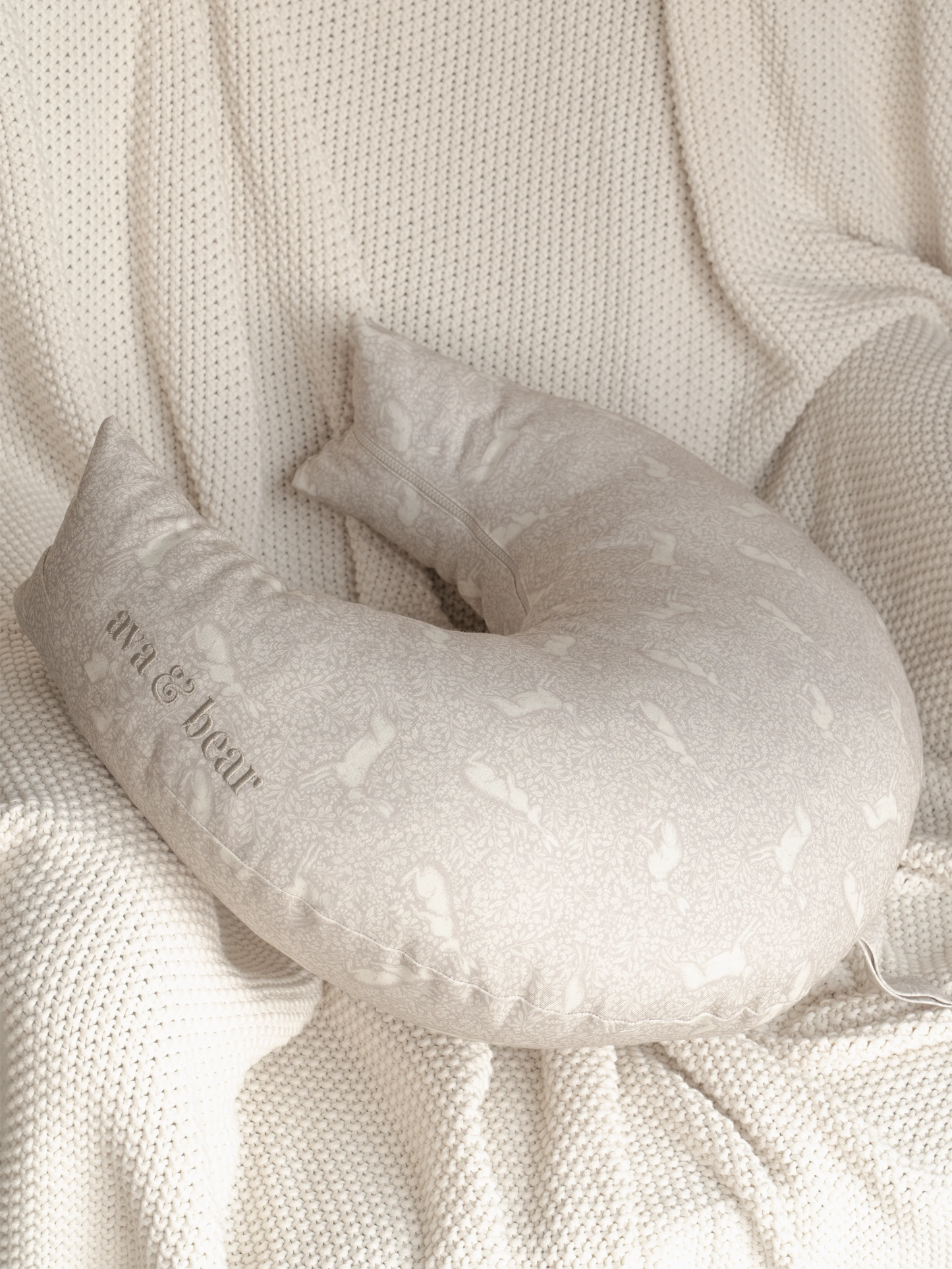 The Meadow Rabbit Crescent Nursing Cushion