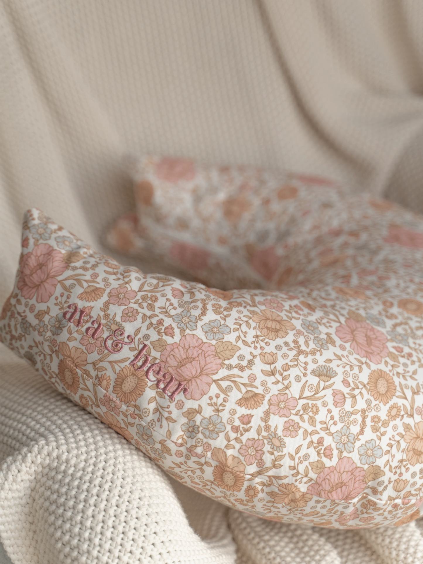 Dainty Floral Crescent Nursing Cushion