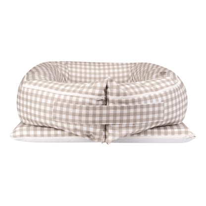 Ash Brown Gingham Lounging Pod