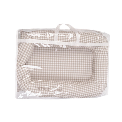 Ash Brown Gingham Lounging Pod